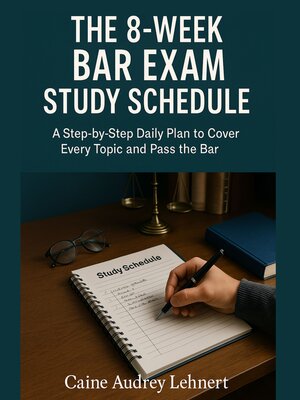 cover image of 8-week bar exam study schedule